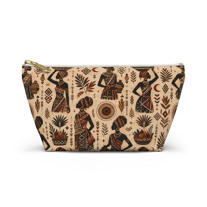 African Woman Figures Accessory Pouch Makeup Bag