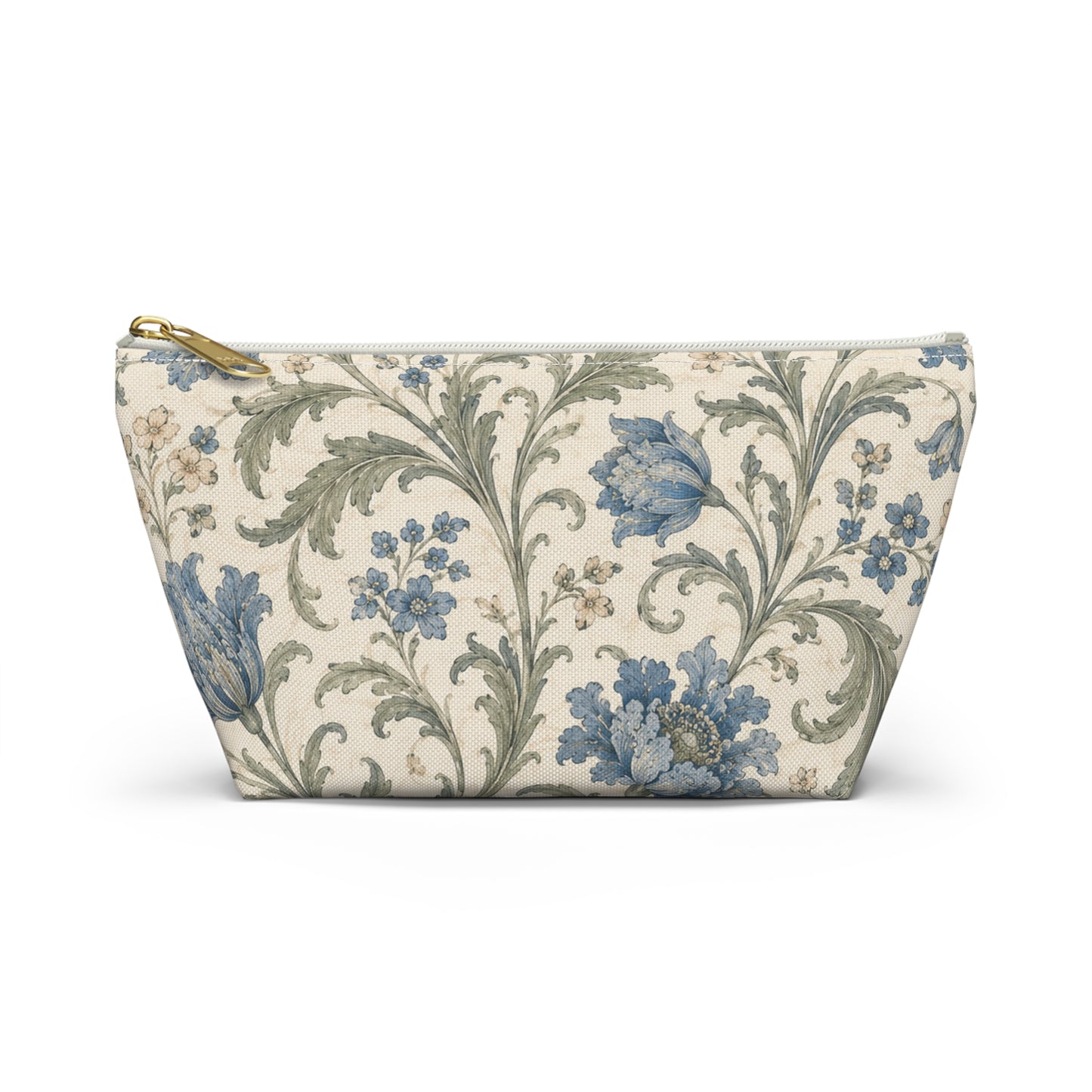 William Morris Floral Blue Makeup Accessory Pouch