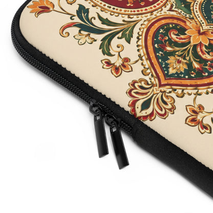 Indian Vintage Floral Paisley Mandala Laptop Sleeve