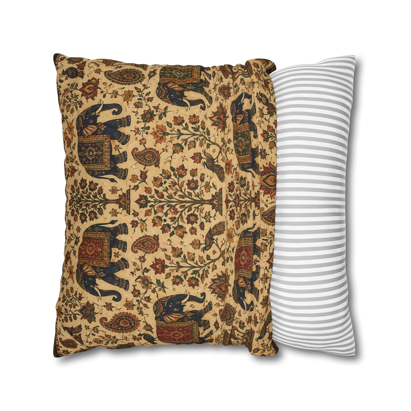 Indian Vintage Traditional Elephant Pillow Case Cover