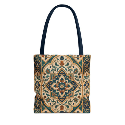 Full Art Moroccan Chevron Oriental Canvas Tote Bag