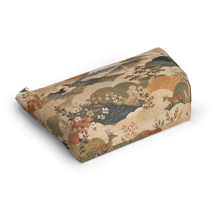 Vintage Japanese Painting Make Up Accessory Bag