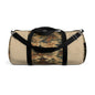 Vintage Japanese Honey Beige Temple Painting Duffel Gym Bag