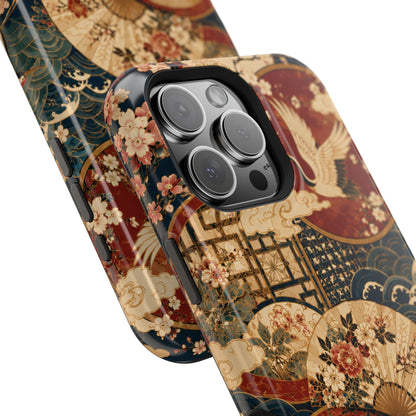East Asian Floral iPhone Case | Magnetic Impact-Resistant Cases