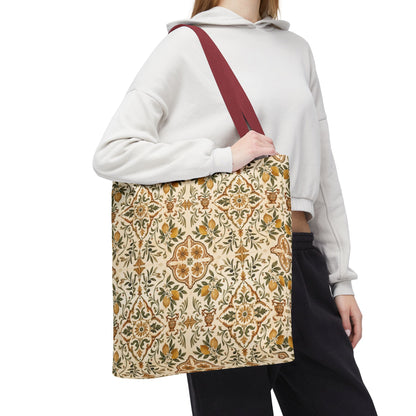 Mediterranean Moroccan Lemon Ornate Tote Bag