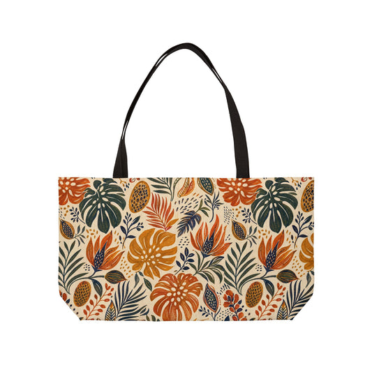 African Tribal Botanical Palm Weekender Tote Bag