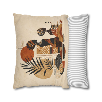 African Silhouette Pattern Pillowcase Cover