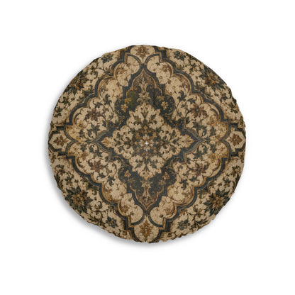 Indian Moroccan Round Tufted Floor Pillow