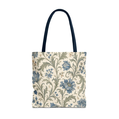 William Morris Blue Floral Vine Full Art Tote Bag