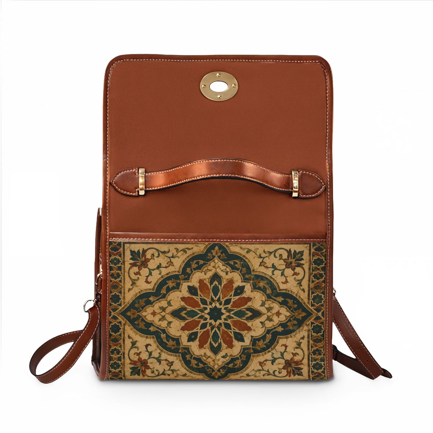 Vintage Moroccan Style Ornate Water Resistant Handbag With Shoulder Straps