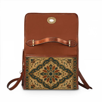 Vintage Moroccan Style Ornate Water Resistant Handbag With Shoulder Straps