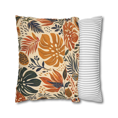 African Tribal Botanical Palm Pillow Case Cover