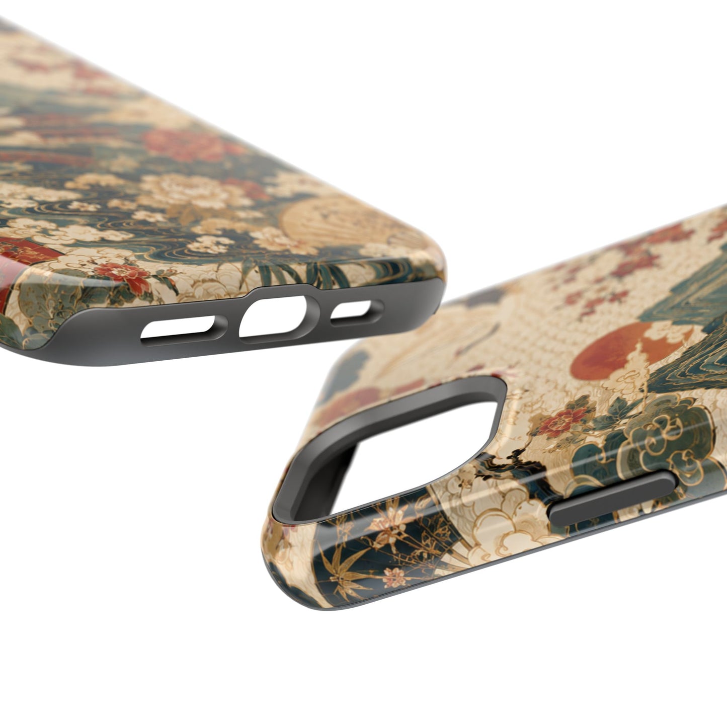 East Asian Vintage Landscape iPhone Case | Magnetic Impact-Resistant Case