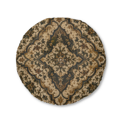 Indian Moroccan Round Tufted Floor Pillow