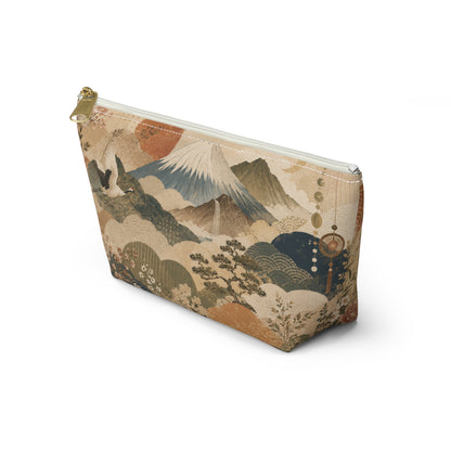 Vintage Japanese Painting Make Up Accessory Bag