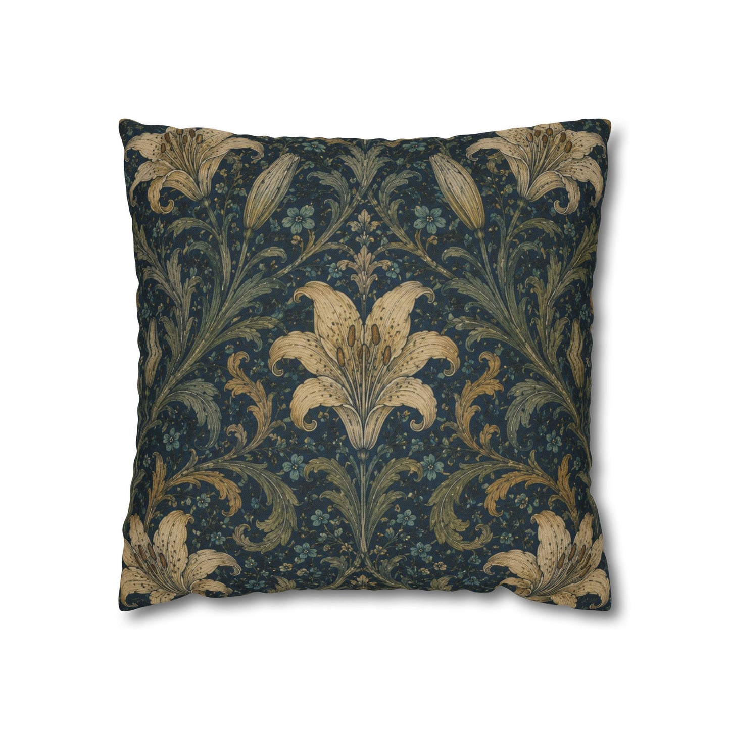 William Morris Damask Floral Lily Pillowcase Cover