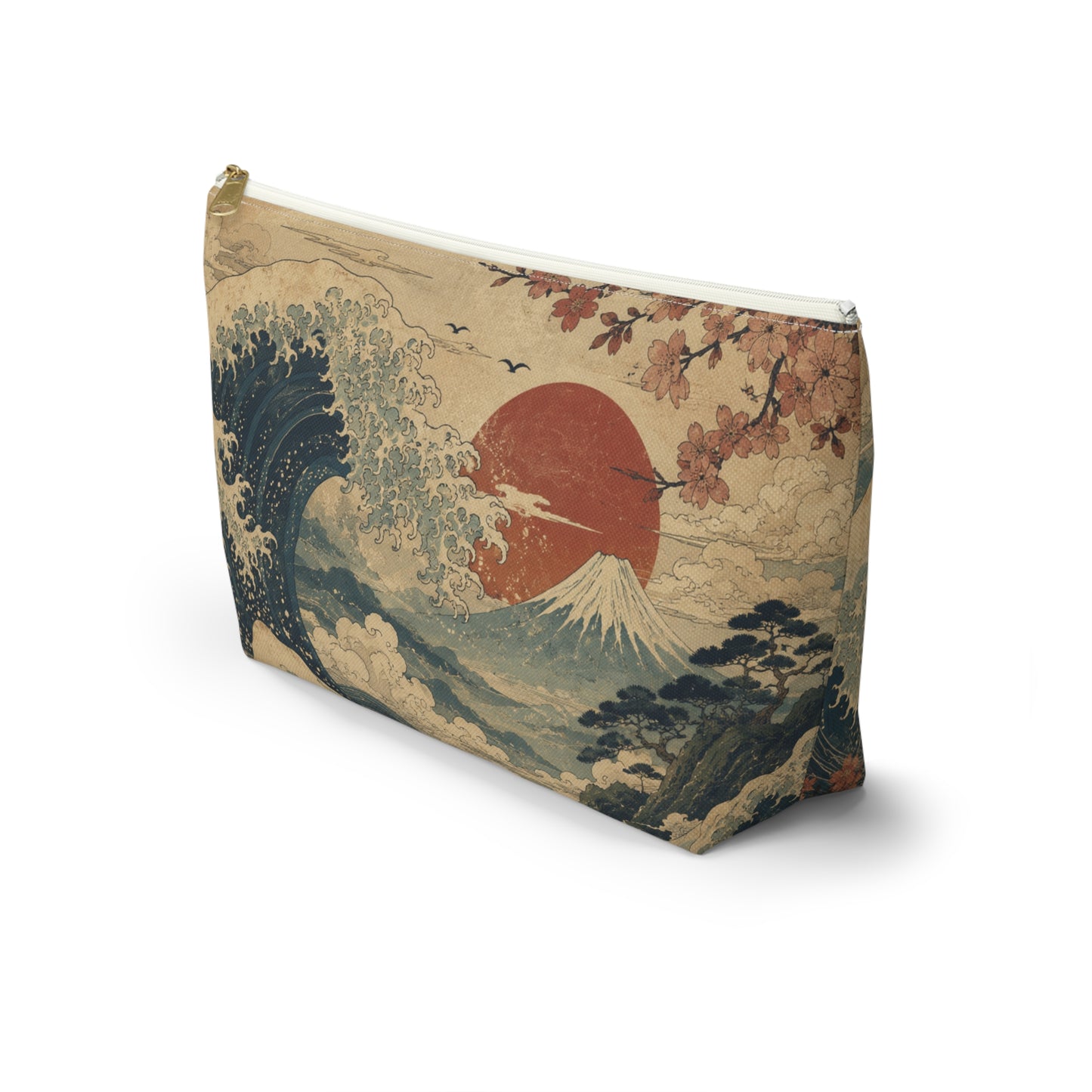 Vintage Japanese Wave Make Up Accessory Bag