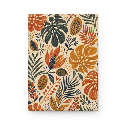 African Tribal Botanical Palm Hardcover Journal