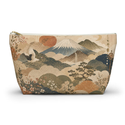 Vintage Japanese Painting Make Up Accessory Bag