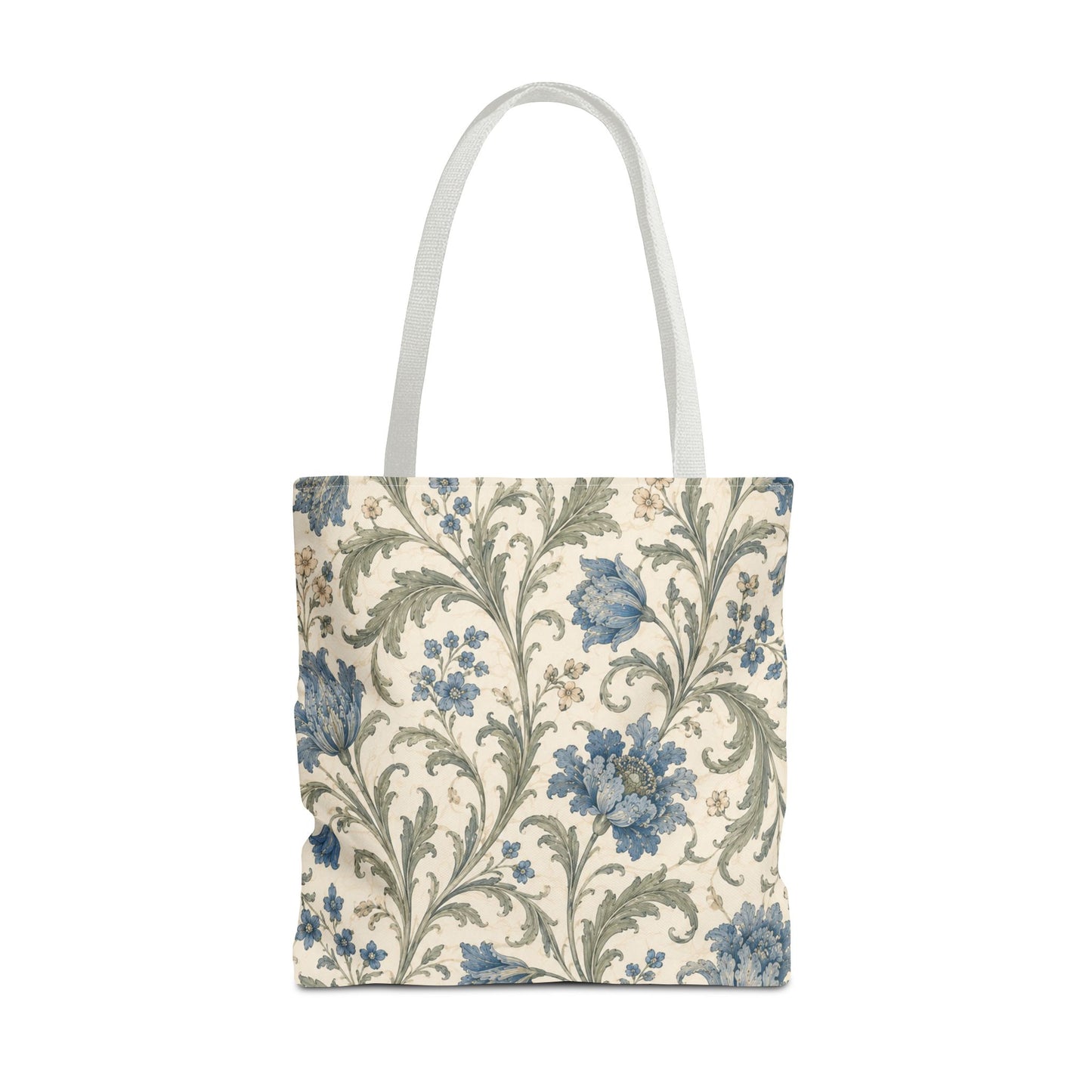 William Morris Blue Floral Vine Full Art Tote Bag