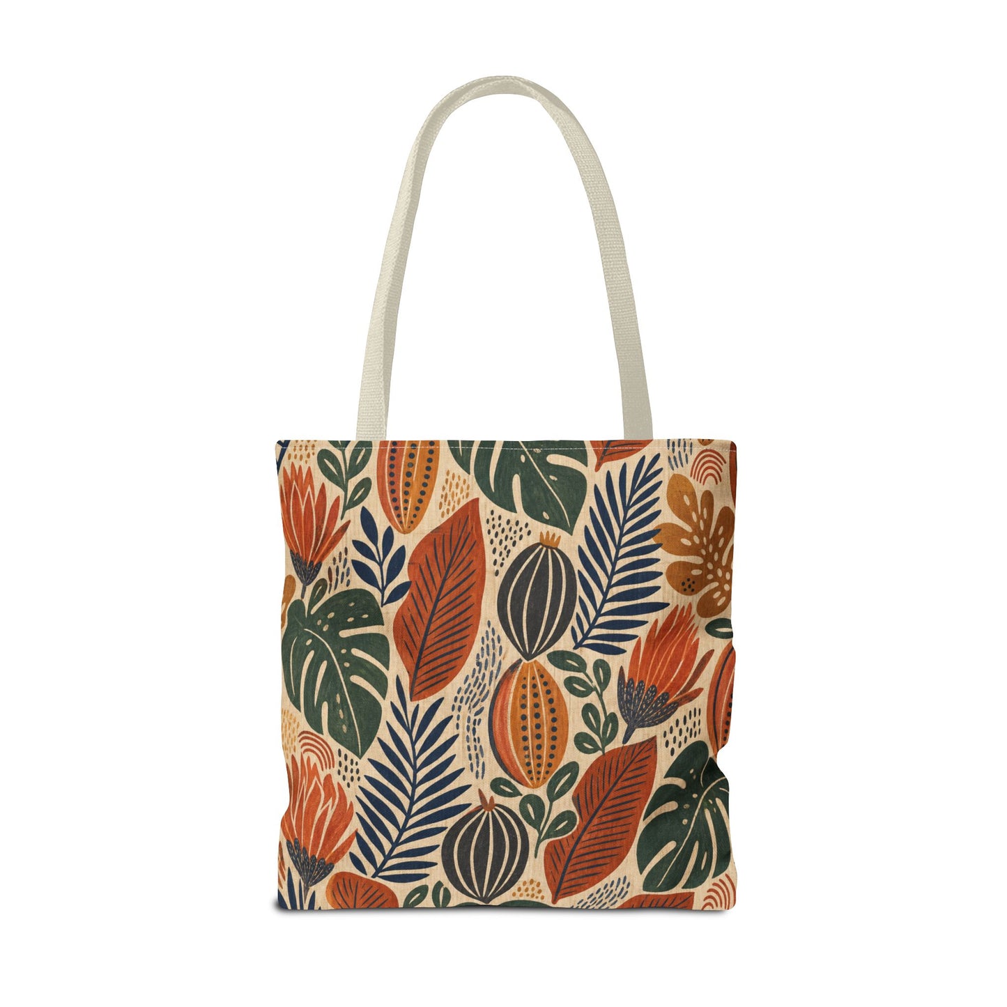 African Tribal Botanical Cacti Leaf Full Art Tote Bag