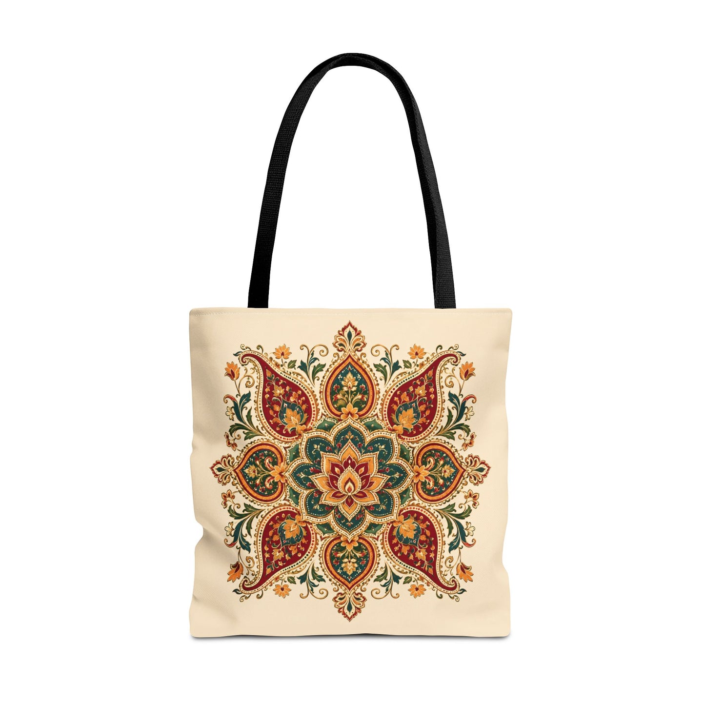 Indian Vintage Floral Mandala Full Art Tote Bag
