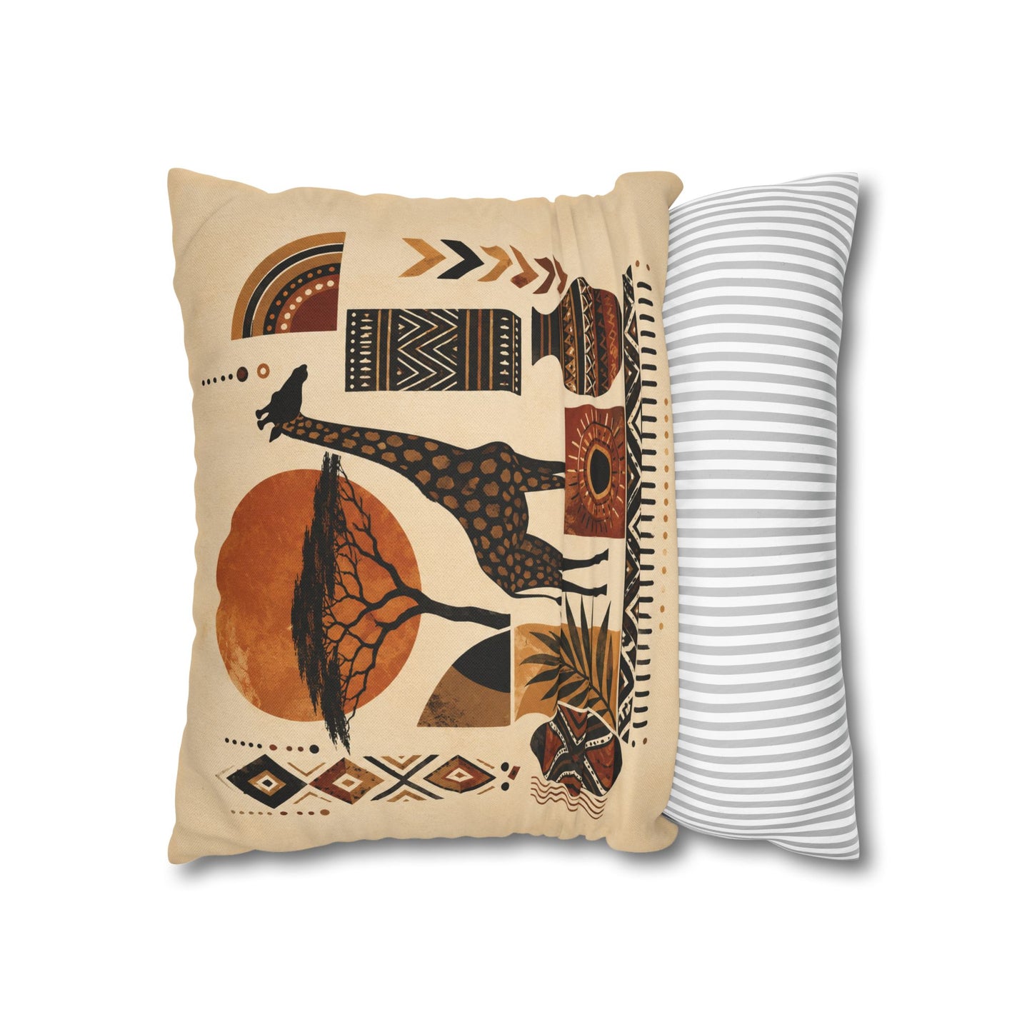 African Safari Giraffe Pillowcase Cover