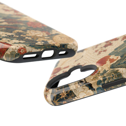 East Asian Vintage Landscape iPhone Case | Magnetic Impact-Resistant Case