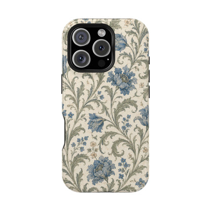 William Morris Floral Blue Magnetic iPhone Cases