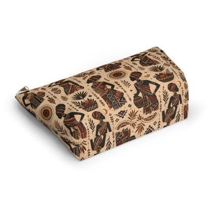 African Woman Figures Accessory Pouch Makeup Bag