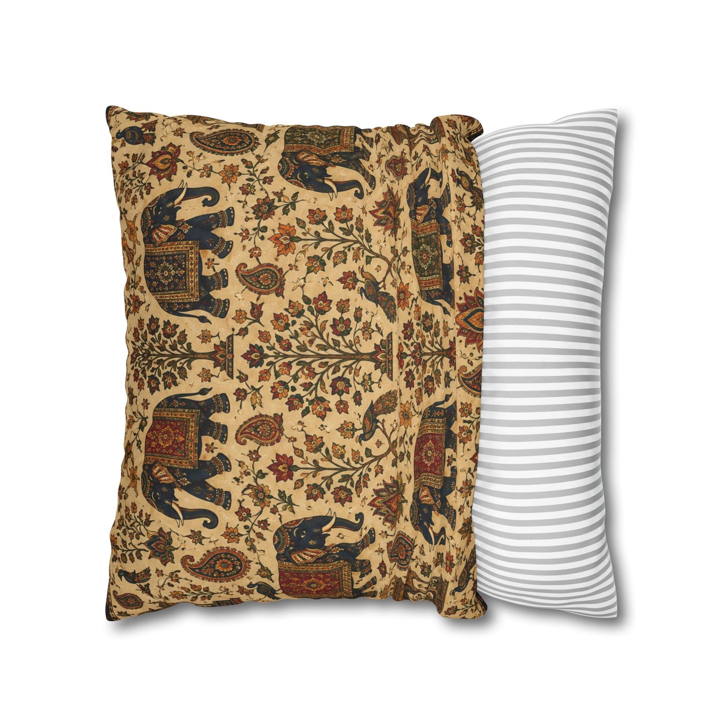 Indian Vintage Traditional Elephant Pillow Case Cover
