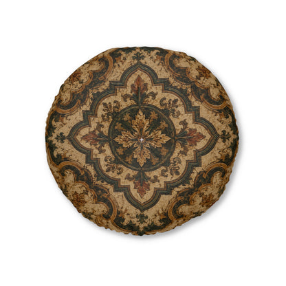 Moroccan Elegant Traditional Round Tufted Floor Pillow