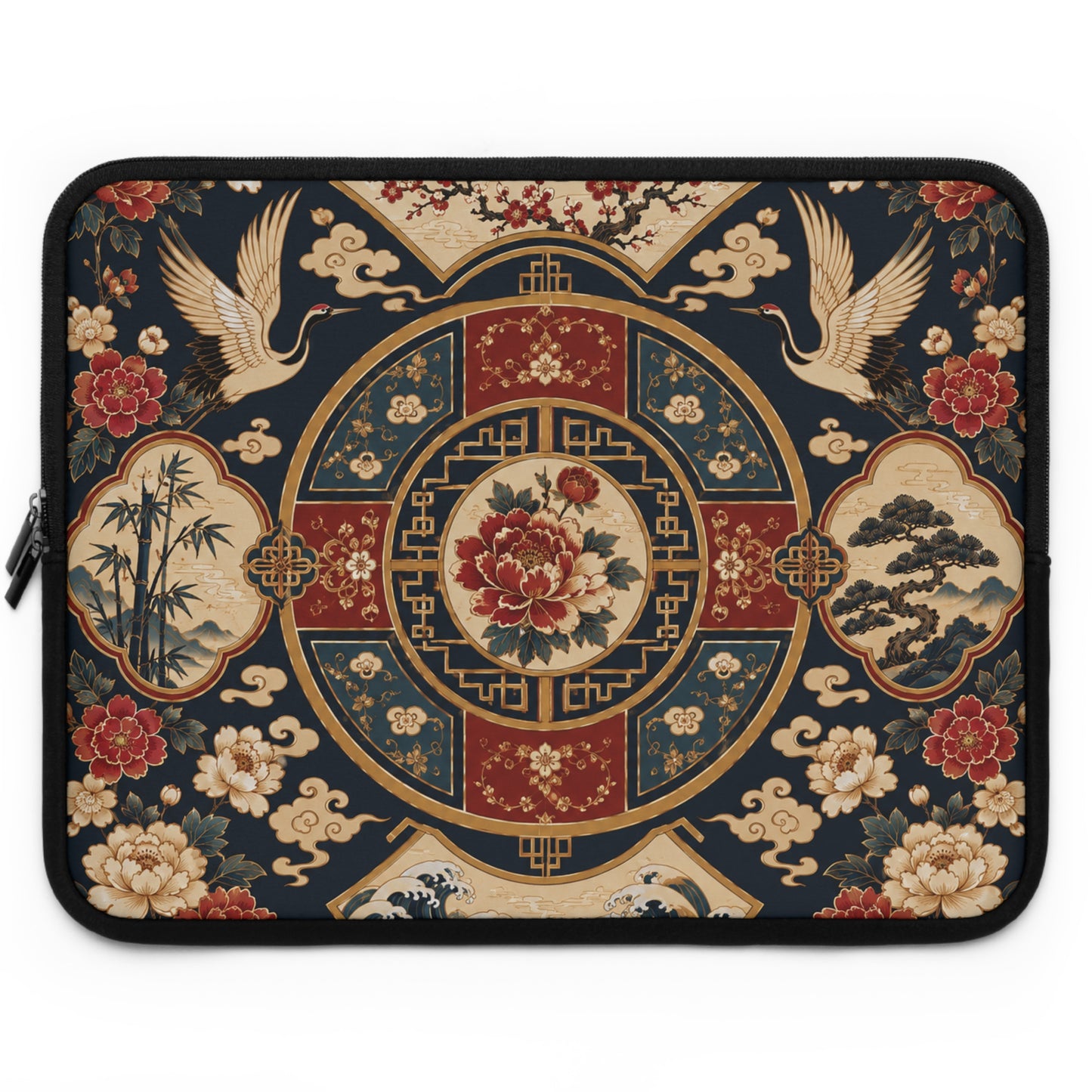 East Asian Oriental Medallion Laptop Sleeve Case