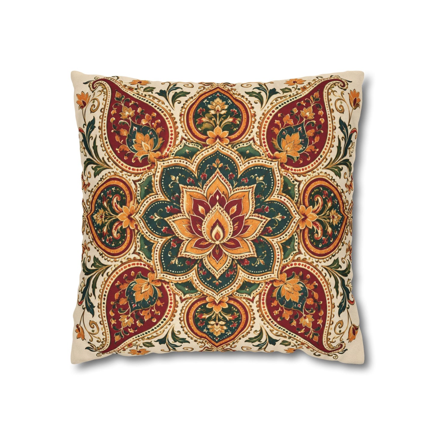 Indian Vintage Floral Mandala Pillowcase Cover