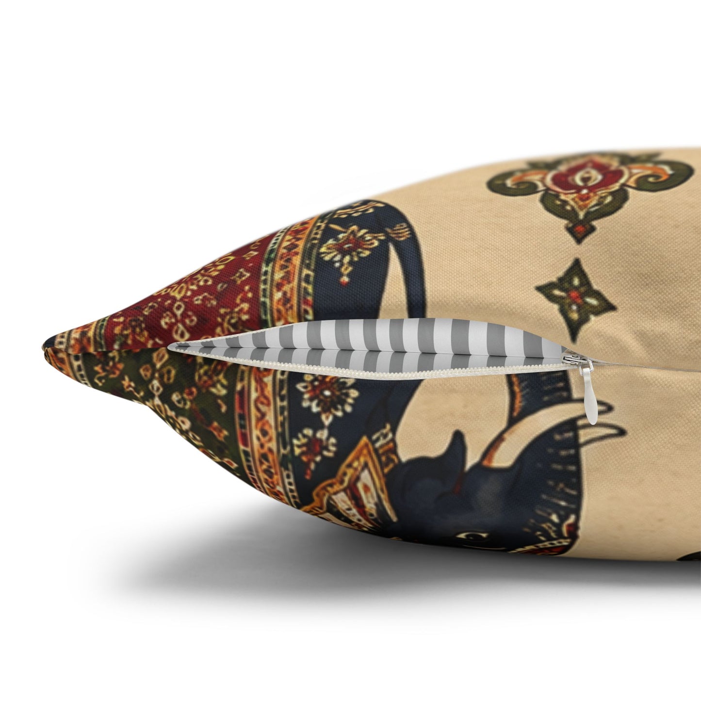 Indian Vintage Traditional Elephant Tapestry Pillow Case Cover