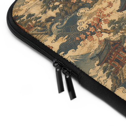 Vintage Japanese Temple Laptop Sleeve Case