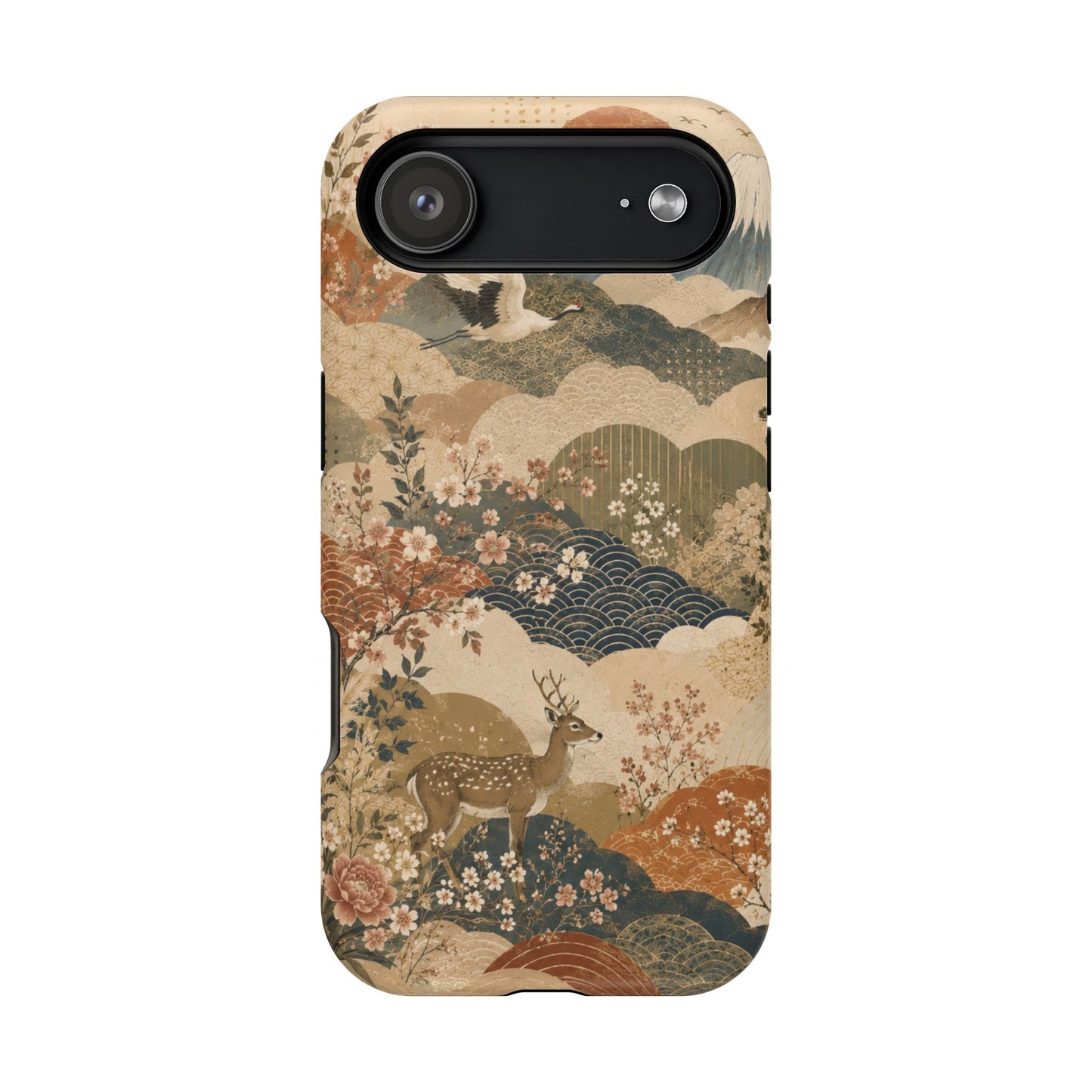 Vintage Japanese Animal Landscape Magnetic Impact-Resistant iPhone Cases