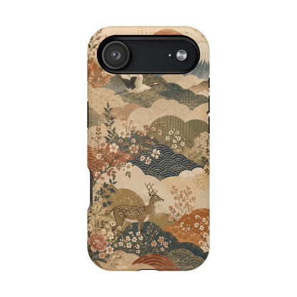 Vintage Japanese Animal Landscape Magnetic Impact-Resistant iPhone Cases