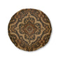 Moroccan Detailed Natural Round Tufted Floor Pillow