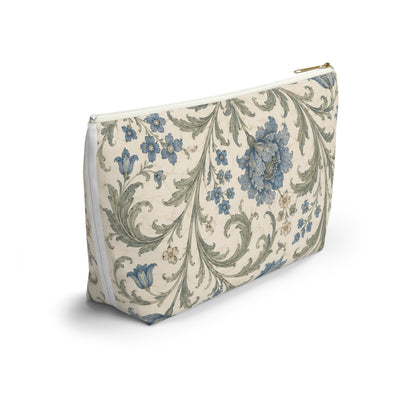 William Morris Floral Blue Makeup Accessory Pouch