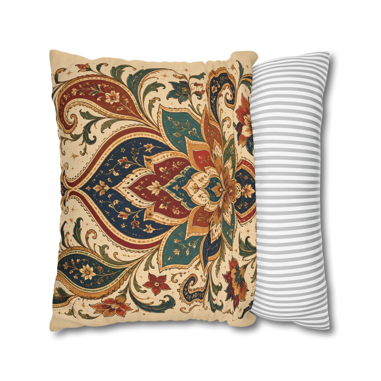 Indian Vintage Paisley Floral Throw Pillow Case Cover