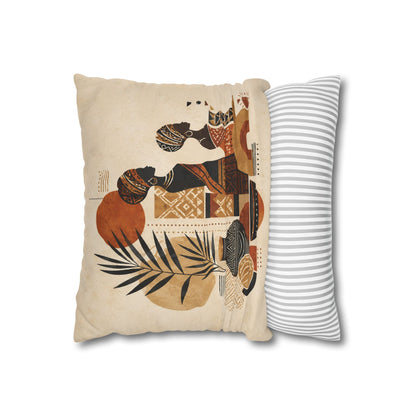 African Silhouette Pattern Pillowcase Cover