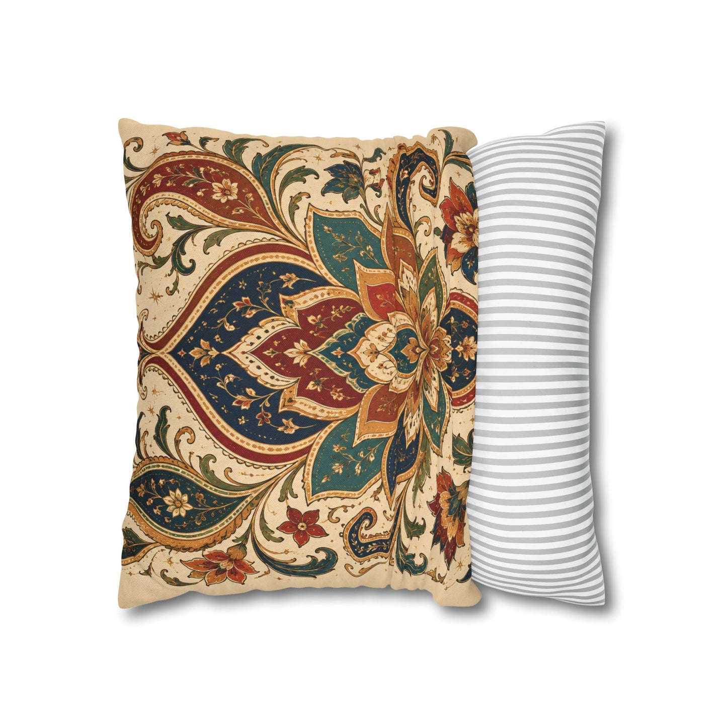 Indian Vintage Paisley Floral Throw Pillow Case Cover