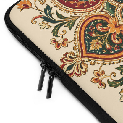 Indian Vintage Floral Paisley Mandala Laptop Sleeve
