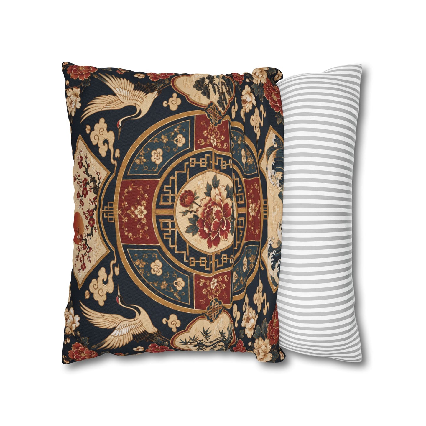 East Asian Oriental Medallion Pillowcase
