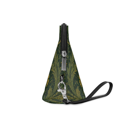 William Morris Forest Green Damask Floral Makeup Cosmetic bag