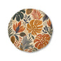 Tribal Botanical African Palm Round Tufted Floor Pillow