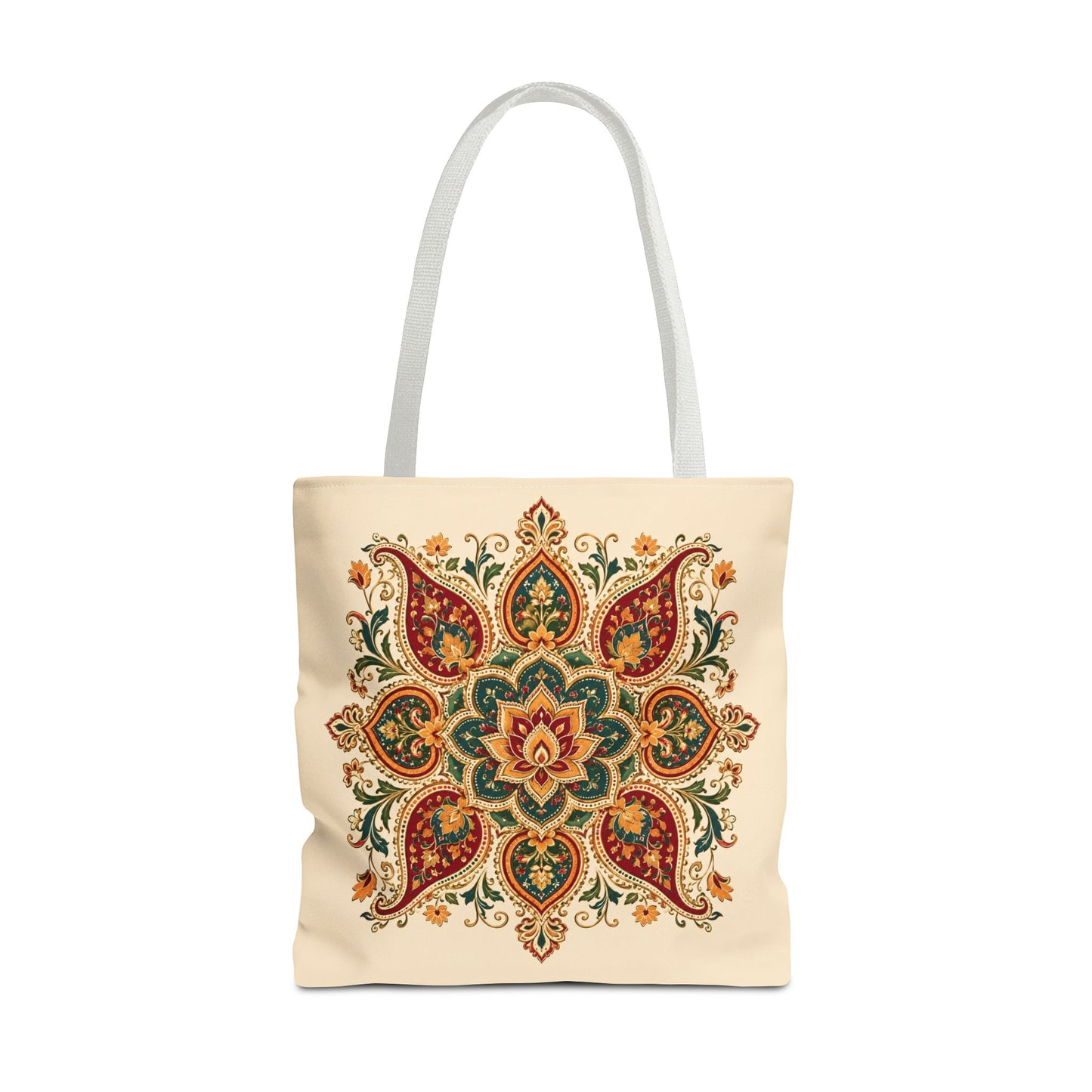 Indian Vintage Floral Mandala Full Art Tote Bag