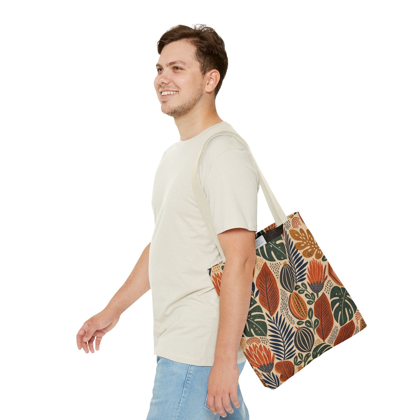 African Tribal Botanical Cacti Leaf Full Art Tote Bag