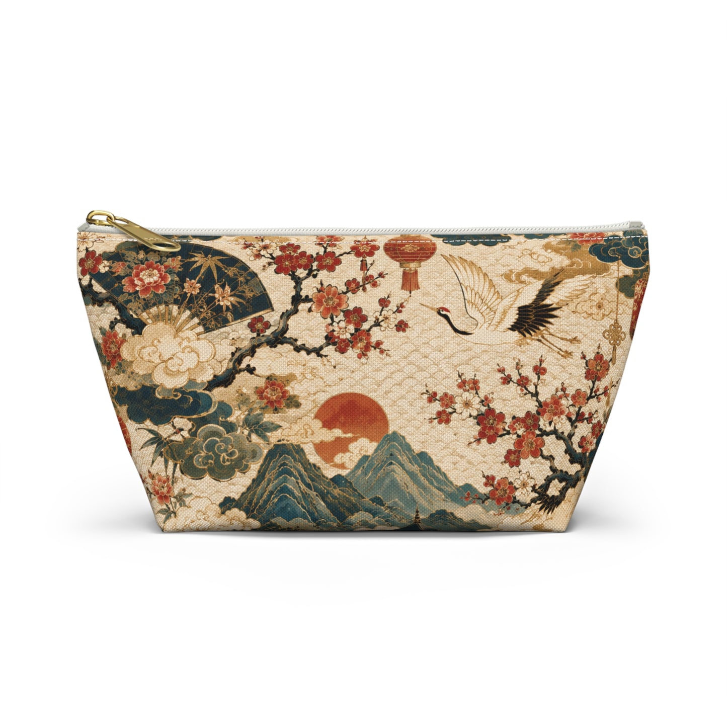 East Asian Vintage Landscape Accessory Makeup Pouch